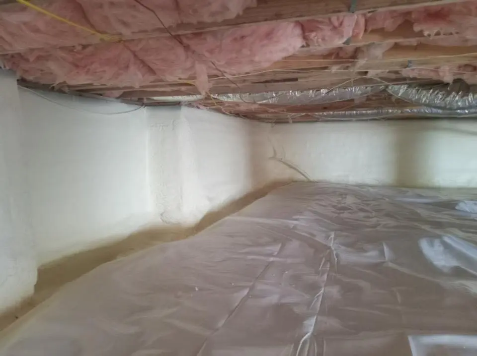 Crawl space encapsulation with closed-cell spray foam for Spray Foam Roofing in Trussville